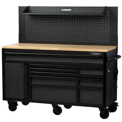 mobile cabinet workbench steel with flip up shelf|husky mobile workbench canada.